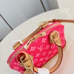 Louis Vuitton Alma BB Handbag with Damier Ebene canvas and leather key pouch