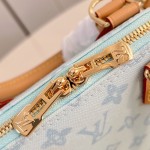 Louis Vuitton Alma BB Handbag with Damier Ebene canvas and leather key pouch