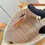 Louis Vuitton Alma BB Handbag with Damier Ebene Canvas and Toron Leather Handles