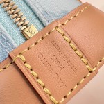 Louis Vuitton Alma BB Handbag with Damier Ebene Canvas and Toron Leather Handles