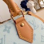 Louis Vuitton Alma BB Handbag with Damier Ebene Canvas and Toron Leather Handles