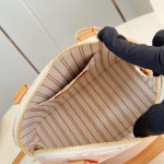 Louis Vuitton Alma BB Handbag with Damier Ebene Canvas and Toron Leather Handles