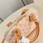 Louis Vuitton Alma BB Handbag with Damier Ebene Canvas and Toron Leather Handles