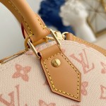 Louis Vuitton Alma BB Handbag with Damier Ebene canvas and leather key pouch