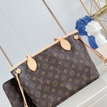 Louis Vuitton M41001 Neverfull Small Tote in Monogram Canvas with Steel Hardware