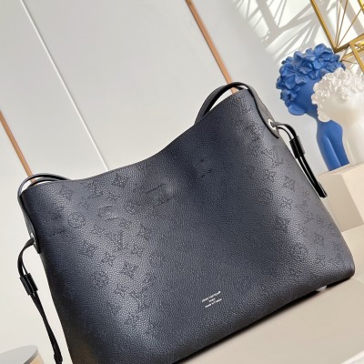 Louis Vuitton - Mahina Boundless M13179 Light Coffee / Black Leather Replica Tote Bag