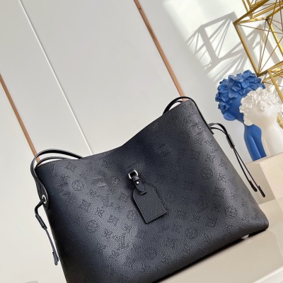 Louis Vuitton - Mahina Boundless M13179 Light Coffee / Black Leather Replica Tote Bag
