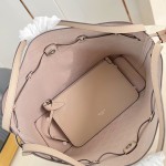 Louis Vuitton Mahina Boundless M13179 Light Coffee Black Leather Replica Tote