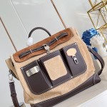 Louis Vuitton Steamer 40 M26019 Workwear Collection Suede Leather Replica Handbag