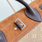 Louis Vuitton Steamer 40 M26019 Workwear Collection Suede Leather Replica Handbag