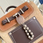 Louis Vuitton Nano Steamer Workwear suede leather bag M26128