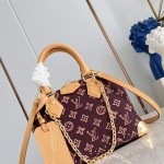 Louis Vuitton M28105 Alma Trunk BB Monogram Origine leather chain handbag