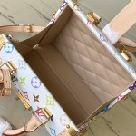  Louis Vuitton Speedy Trunk 20 M27833 Monogram Multicolore Canvas Handbag with Gold Hardware and Leather Trim