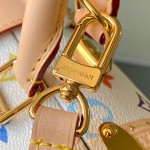  Louis Vuitton Speedy Trunk 20 M27833 Monogram Multicolore Canvas Handbag with Gold Hardware and Leather Trim