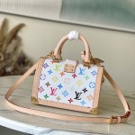  Louis Vuitton Speedy Trunk 20 M27833 Monogram Multicolore Canvas Handbag with Gold Hardware and Leather Trim