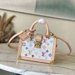 Louis Vuitton Speedy Trunk 20 M27833 Monogram Multicolore Canvas Handbag with Gold Hardware and Leather Trim