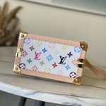  Louis Vuitton Speedy Trunk 20 M27833 Monogram Multicolore Canvas Handbag with Gold Hardware and Leather Trim