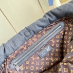 Louis Vuitton M26364 Neverfull Inside Out MM Black Jeans Puffygram nylon tote