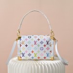 Louis Vuitton Side Trunk Medium Handbag M14046 White Takashi Murakami