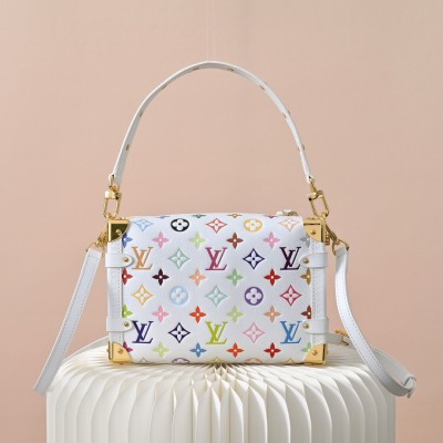 Louis Vuitton - Side Trunk Medium Handbag M14046 White Takashi Murakami
