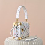 Louis Vuitton Side Trunk Medium Handbag M14046 White Takashi Murakami