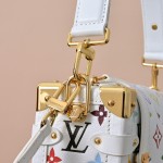 Louis Vuitton Side Trunk Medium Handbag M14046 White Takashi Murakami