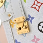 Louis Vuitton Side Trunk Medium Handbag M14046 White Takashi Murakami