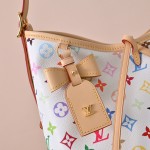 Louis Vuitton CarryAll M13661 White Multicolor Handbag – Monogram Canvas with Leather Trim