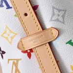 Louis Vuitton CarryAll M13661 White Multicolor Handbag – Monogram Canvas with Leather Trim