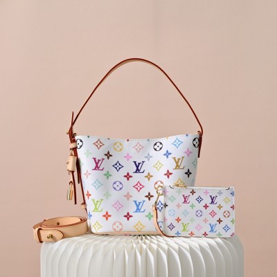 Louis Vuitton - Takashi Murakami All In BB Monogram Canvas Handbag M13089 White Multi