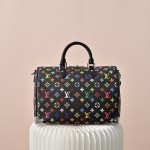 Louis Vuitton x Takashi Murakami X TM Speedy Soft 30 M13257 Black Multi Handbag