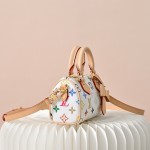 Louis Vuitton Nano Speedy M13391 White Multicolor Handbag – Mini Monogram Canvas