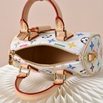 Louis Vuitton Nano Speedy M13391 White Multicolor Handbag – Mini Monogram Canvas