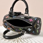 Louis Vuitton Nano Speedy M13406 Black Multicolor Handbag – Mini Monogram Canvas