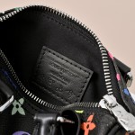 Louis Vuitton Nano Speedy M13406 Black Multicolor Handbag – Mini Monogram Canvas