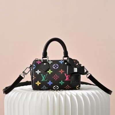Louis Vuitton - Nano Speedy Bag M13406 Black Multicolor (Tricolor Murakami)