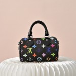 Louis Vuitton Nano Speedy M13406 Black Multicolor Handbag – Mini Monogram Canvas