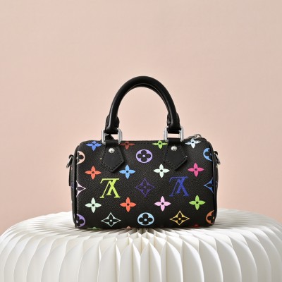 Louis Vuitton - Nano Speedy Bag M13406 Black Multicolor (Tricolor Murakami)