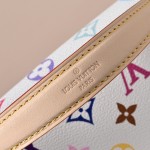  Louis Vuitton Nano Diane Monogram Empreinte White Multicolor Baguette Bag M14194 with detachable strap and magnetic closure