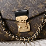 Louis Vuitton Trunkie Monogram Canvas Trunk Handbag M14526 with metal studs S-lock closure and chain strap