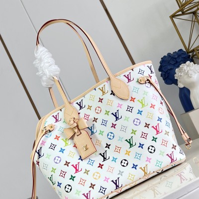 Louis Vuitton - M27839 Neverwoof Medium Pet Carrier Monogram Multicolore White