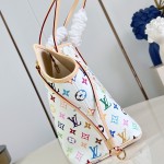 Louis Vuitton M27839 Neverwoof Medium Pet Carrier in White Monogram Multicolore Canvas