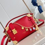 Louis Vuitton Side Trunk Medium Bag M27449 Light Green / M28333 Red