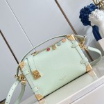 Louis Vuitton Side Trunk Medium Bag M27449 Light Green / M28333 Red