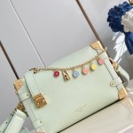 Louis Vuitton Side Trunk Medium Bag M27449 Light Green / M28333 Red