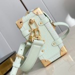 Louis Vuitton Side Trunk Medium Bag M27449 Light Green / M28333 Red