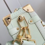 Louis Vuitton Side Trunk Medium Bag M27449 Light Green / M28333 Red