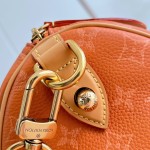 Louis Vuitton Speedy P9 Bandoulière 30 M13904 Embroidered Monogram Orange Leather Bag