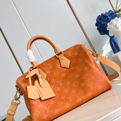 Louis Vuitton - Speedy P9 Bandoulière 30 Embroidered Monogram Leather Handbag M13904 Heartfelt Orange