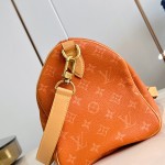Louis Vuitton Speedy P9 Bandoulière 30 M13904 Embroidered Monogram Orange Leather Bag